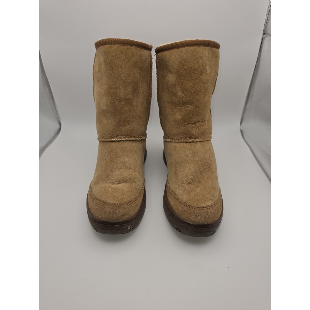 Vintage UGG Australia Ultimate Short Boots chestnut Brown Suede Womens 7